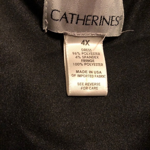 CATHERINES NWOT BLACK AND WHITE FAUX WRAP DRESS - Picture 2 of 4